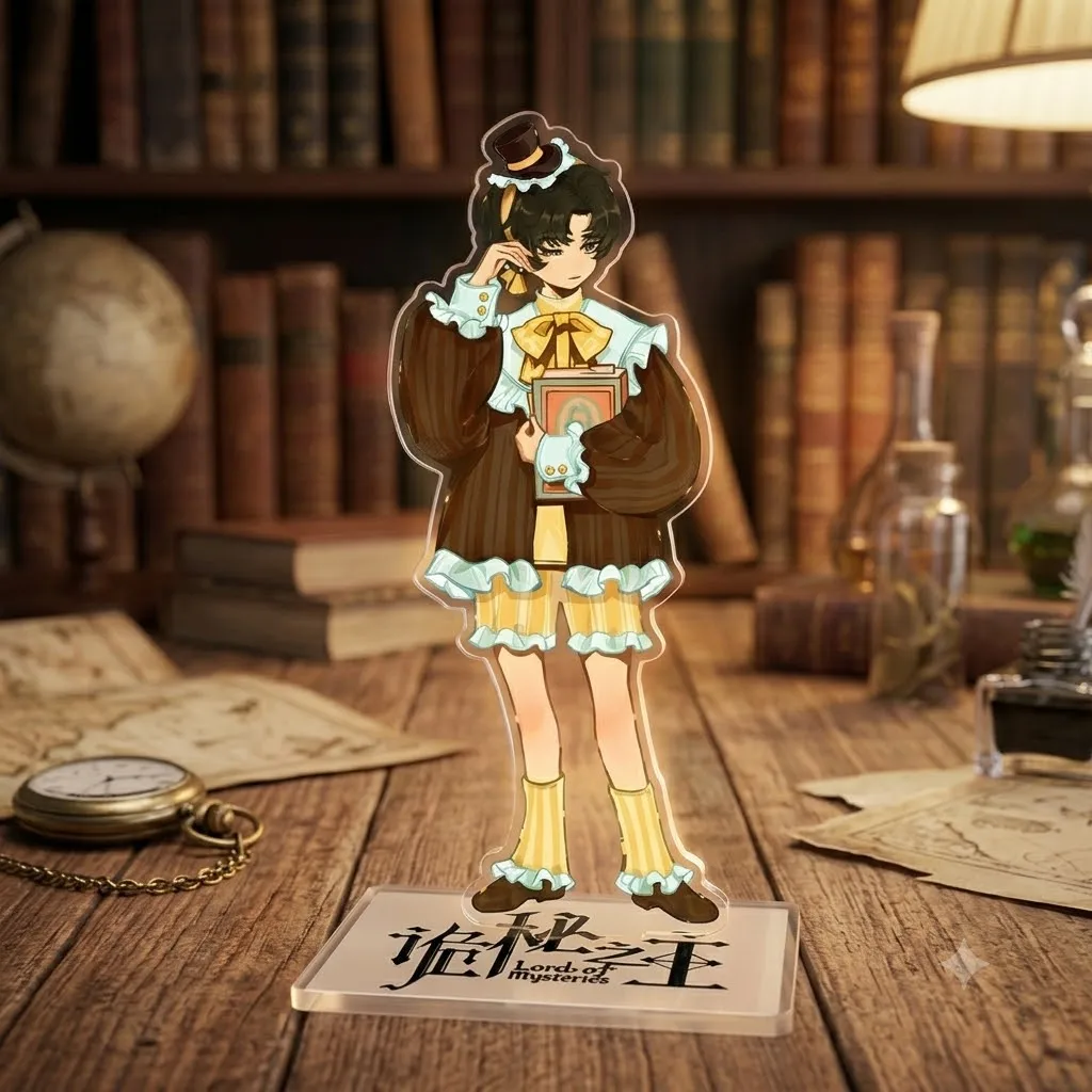 15Cm New Lord of the Mysteries Anime HD Double Sided Acrylic Stand Keychain Klein Moretti Figure Standing Sign Desk Decor Gift