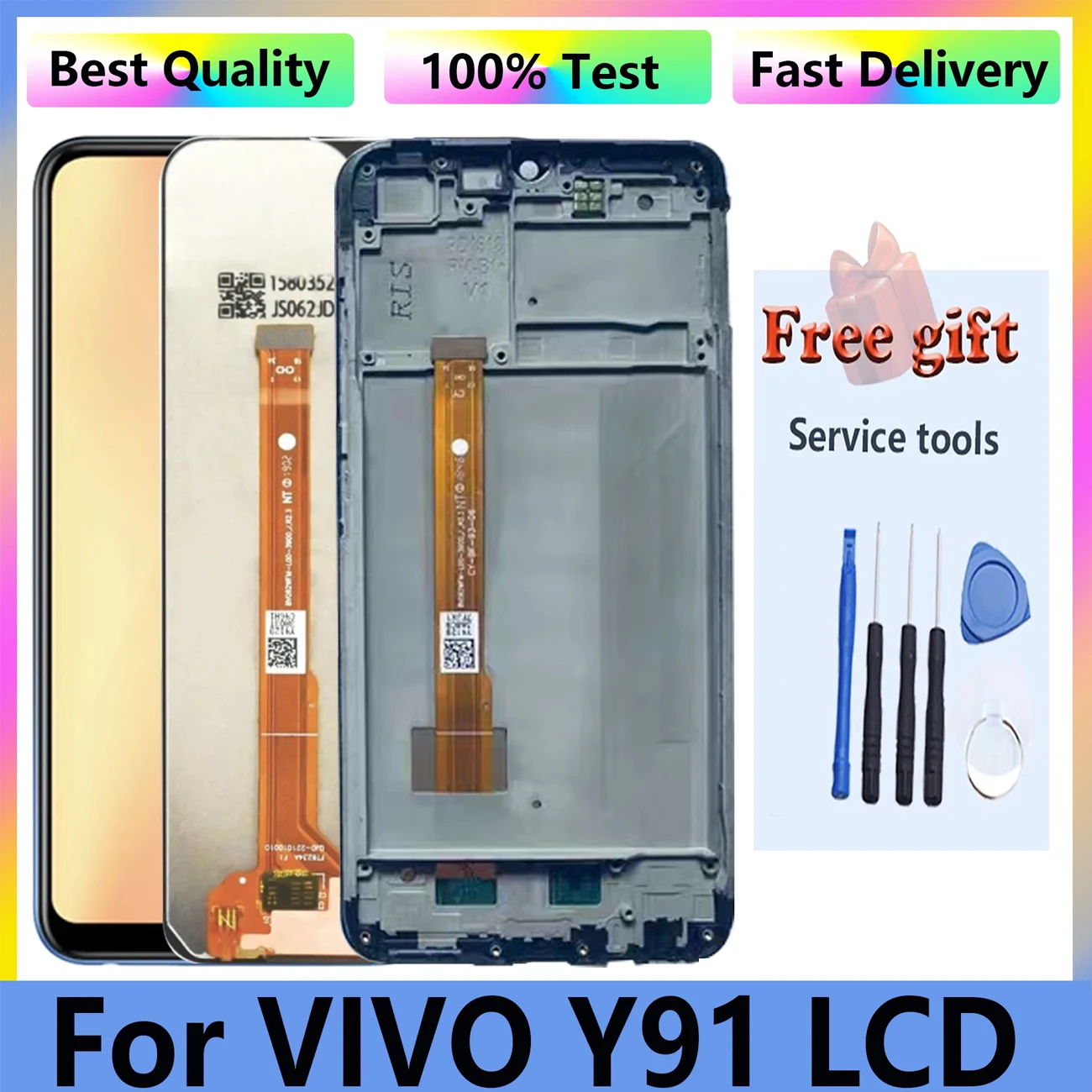 Original Display For Vivo Y91 LCD Full With Frame 1816 1817 1820 1811 Touch Screen Digitizer Assembly Replacement Repair Parts