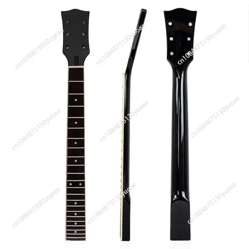 22 frets, bright black, maple electric guitar handle, neck, rosewood fretboard, suitable for Les Paul LP