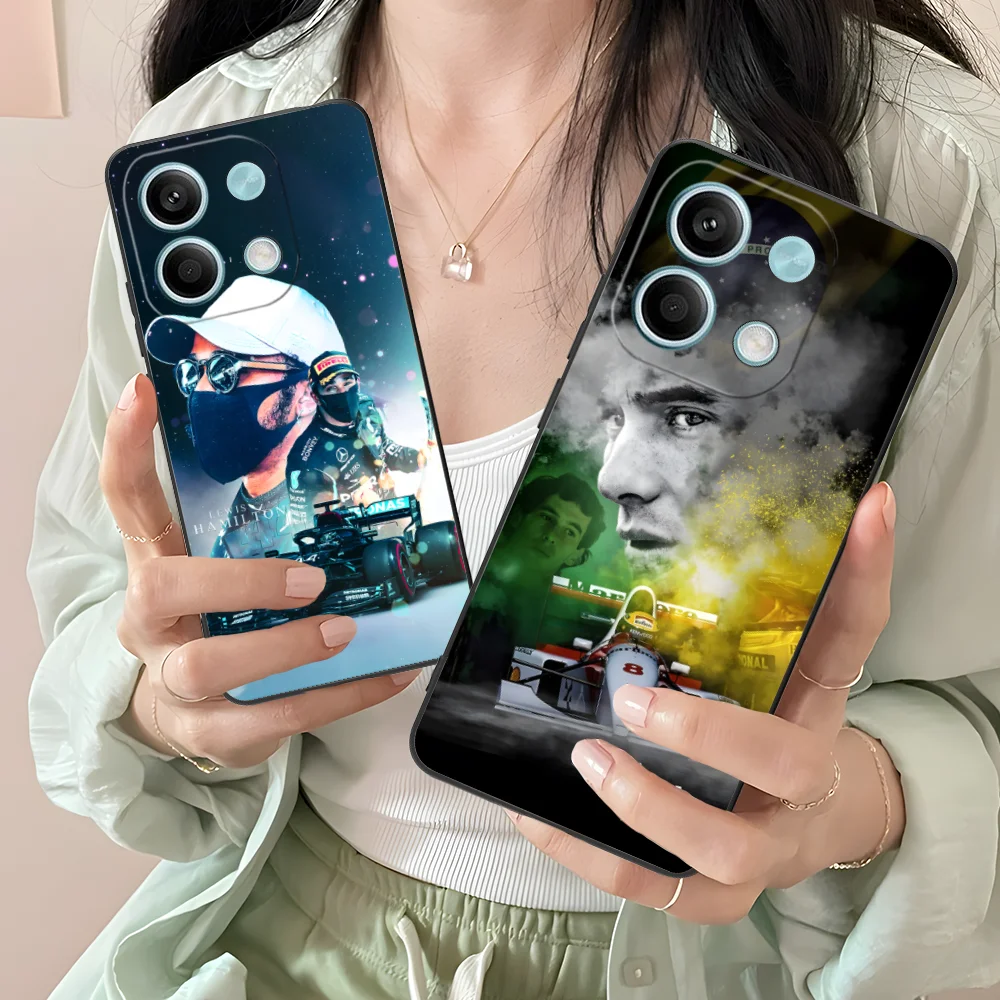 Funda de teléfono Oscar Max Lewis Alonso para Xiaomi Redmi Note 13 12 11 10 9 8 7 6 S A Pro Lite Plus 5G, funda negra para teléfonos móviles inteligentes