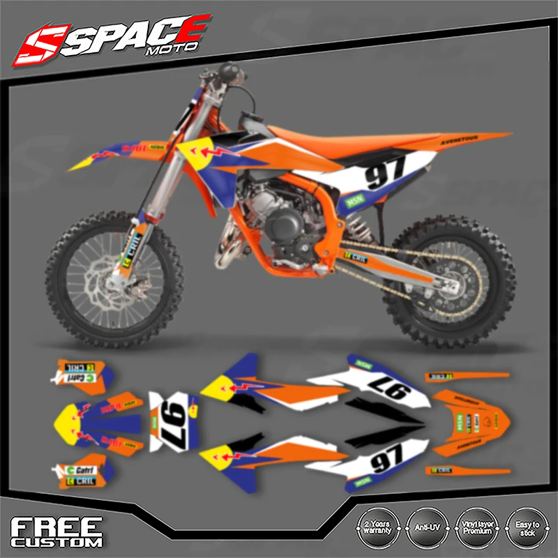 

SPACE Custom Motorcycle Graphics Background Decal for KTM 250 300 SX SX65 2024 2025 2026 24-26 SX SX65 Enduro Stickers Kits 01