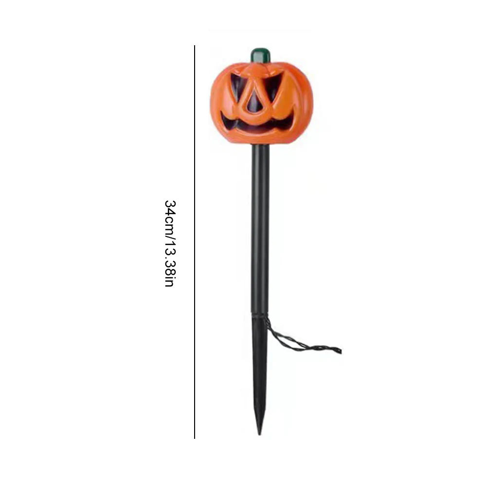 Decorativa Pumpkin Stake Lâmpadas para Jardim, Decoração de Halloween, Outdoor Solar Lights, Impermeável, Quintal, Pathway Decor, 5 Pack