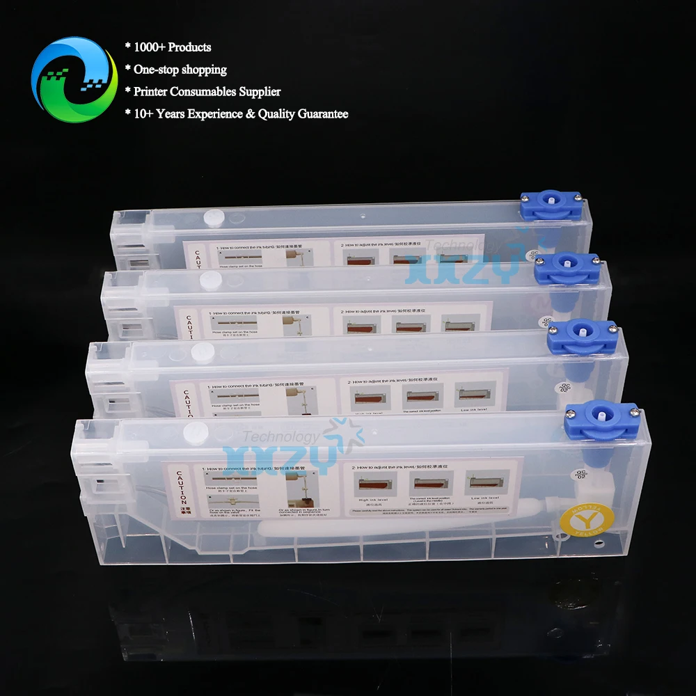 Eco Solvent Printer Refill Ink Tank Yaselan Allwin Inkjet Printer 220ml Ink Cartridge CISS Sub Tank