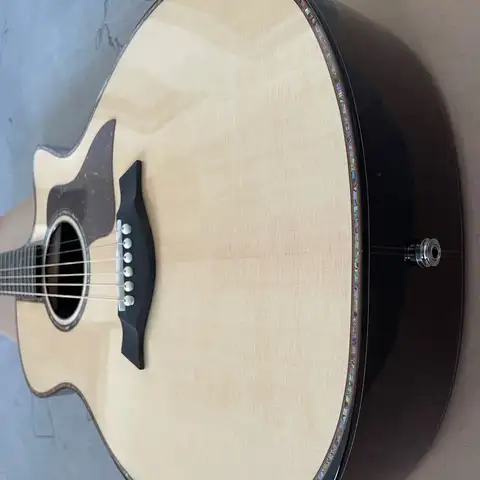 Acoustic Electric Guitar With Pickup 20 Frets Solid Spruce Top Mahogany Neck 914