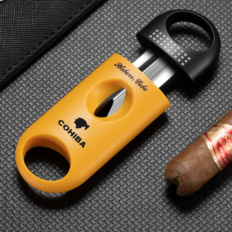 Portable Stainless Steel Cigar Cutter and Ashtray Set, Sharp Two-in-One Blade Scissors, Ideal for Cigar Lovers