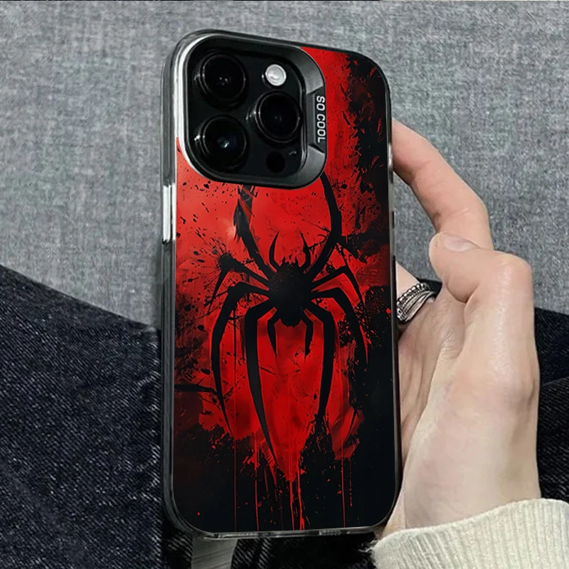 Luxuriöse schwarze Handyhülle mit Spinnenmotiv für Xiaomi Mi 11 Lite 12 13 14 12T 13T 14T 15T Pro 5G, stoßfeste Hartschalen-Rückseite