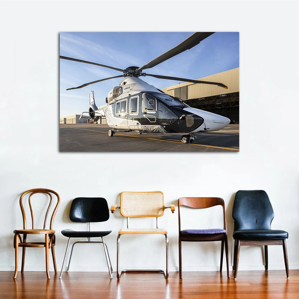 Airbus H160 Helicopter Wall Art Picture Canvas Painting Aircraft Poster & Print Home Decor Custom For Bedroom Living Room