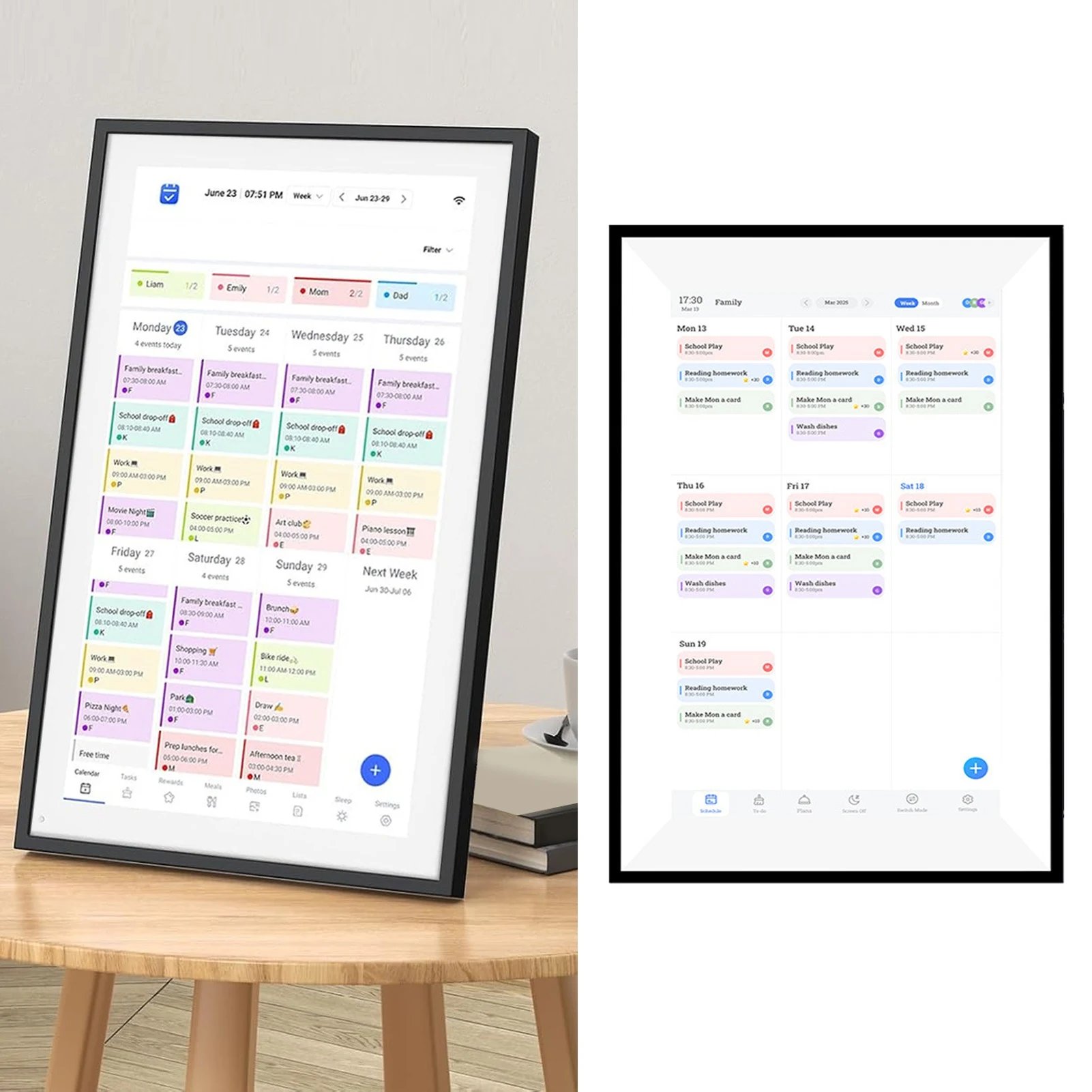 

Smart Digital Calendar 10.1in HD Touchscreen Family Planner with Switchable Digital Photo Frame 10.1in Smart Digital Calendar