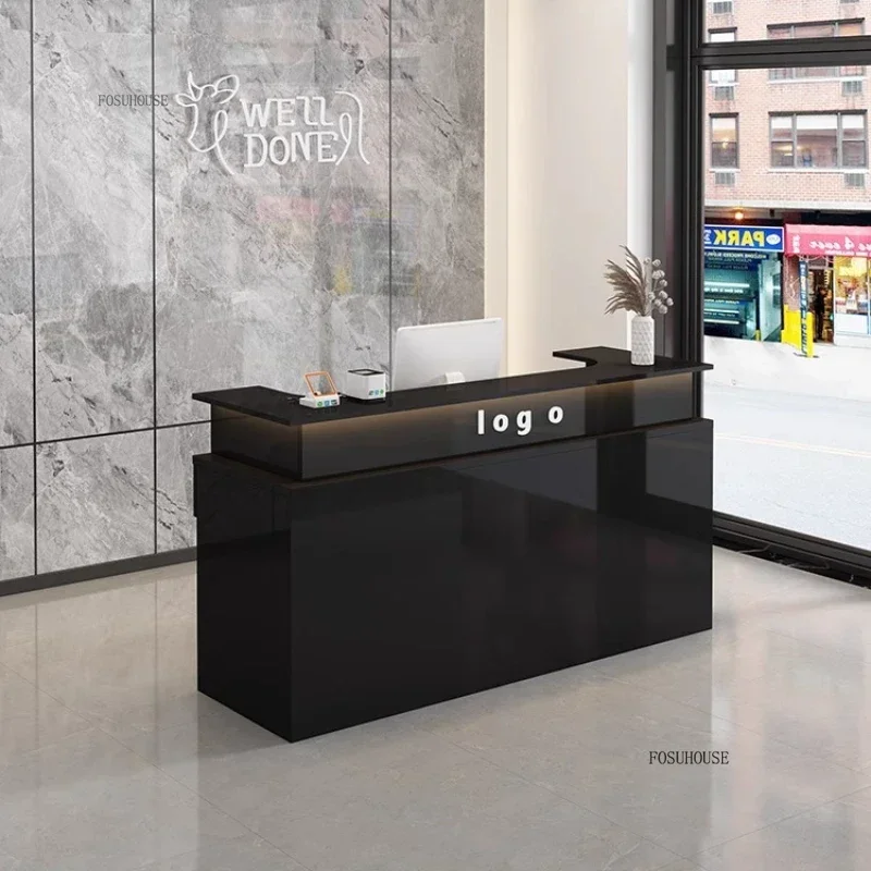 

Beauty Salon Reception Desks Shop Small Cashier Modern Office Furniture Simple Economic Bar Tables Clothing Barber Counter Table