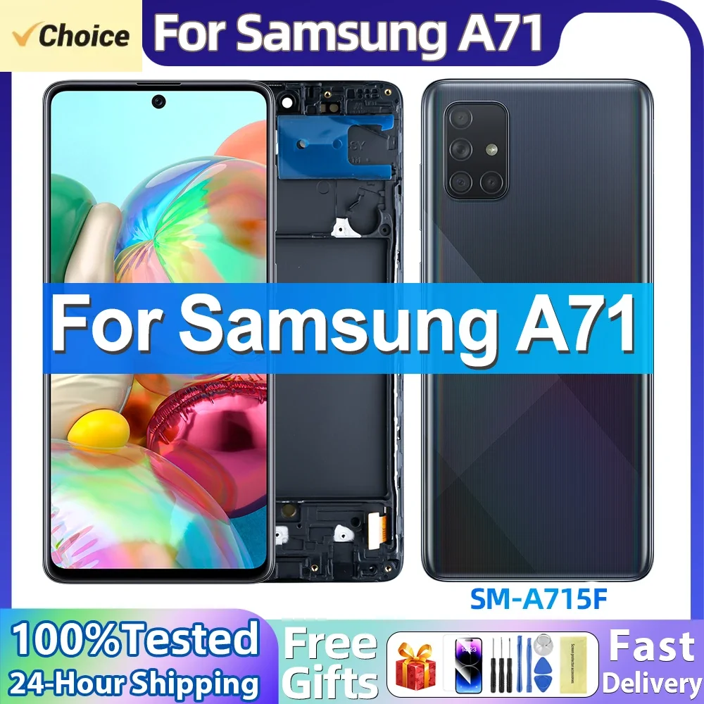 6,7-дюймовый Жк-экран С Цифровым Сенсорным Преобразователем Для Samsung Galaxy A71 Sm-a715f A715w