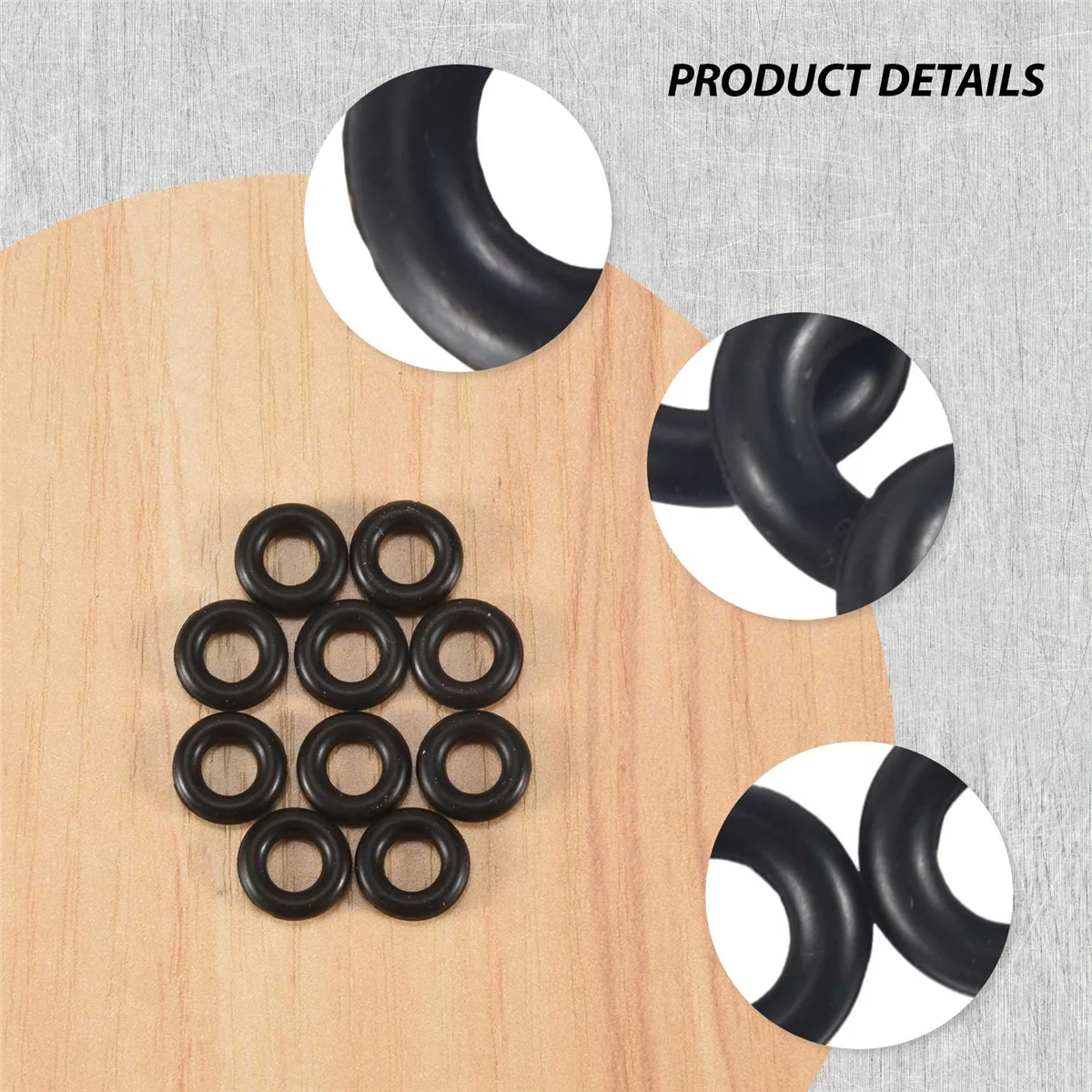 A62X 10 pezzi Paraolio in gomma nera Anelli a forma di O Rondelle di tenuta 8 x 4 x 2 mm