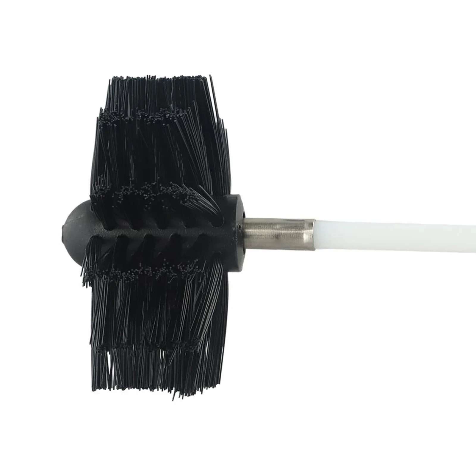 

Fireplace Brush Head Flue Cleaning System + 2 Rods 4 Inch Accessories Chimney Sweeping Flexible Nylon Tool Kit