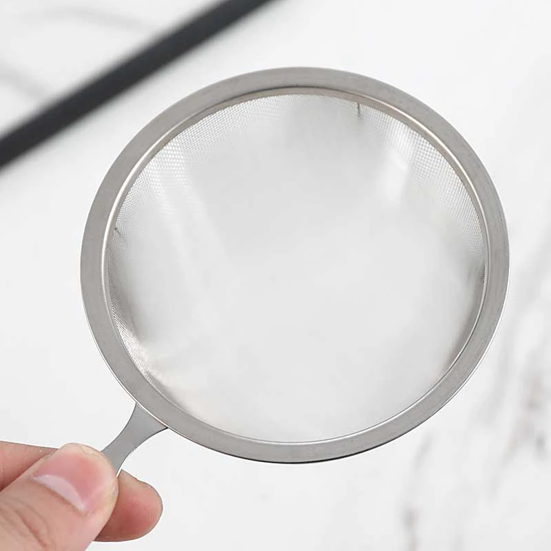 1Pc Fine Tea Strainer Filters Stainless Steel Mesh Tea Infuser Colander Reusable Teapot Infuser With Handle Tea Cup Filter