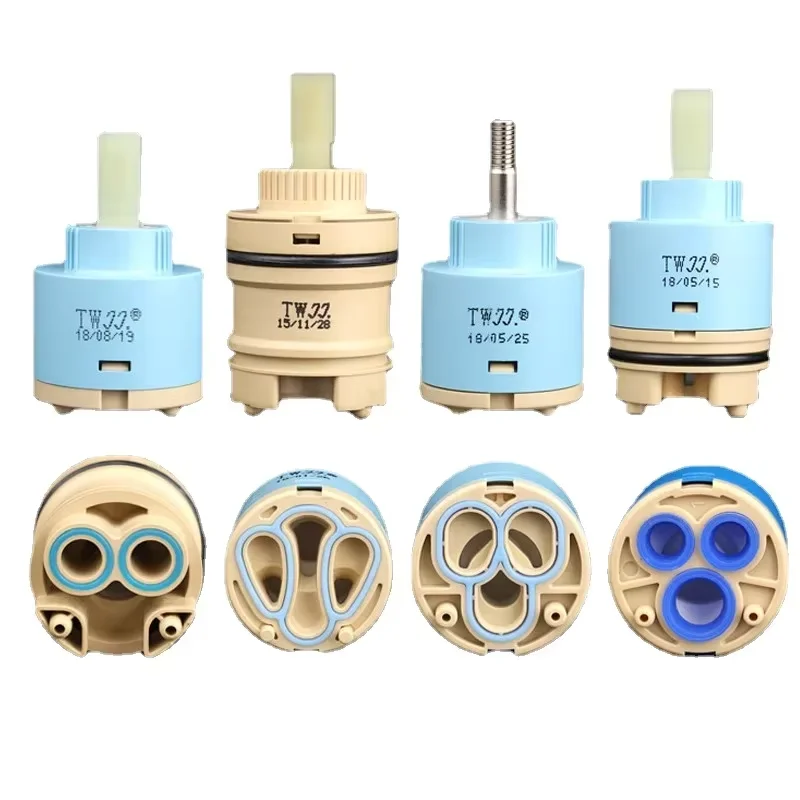 Ceramic Faucet Cartridge Mixing Valve Core 25/35/40mm Temp Resistant Kitchen Sink Basin Repair Part