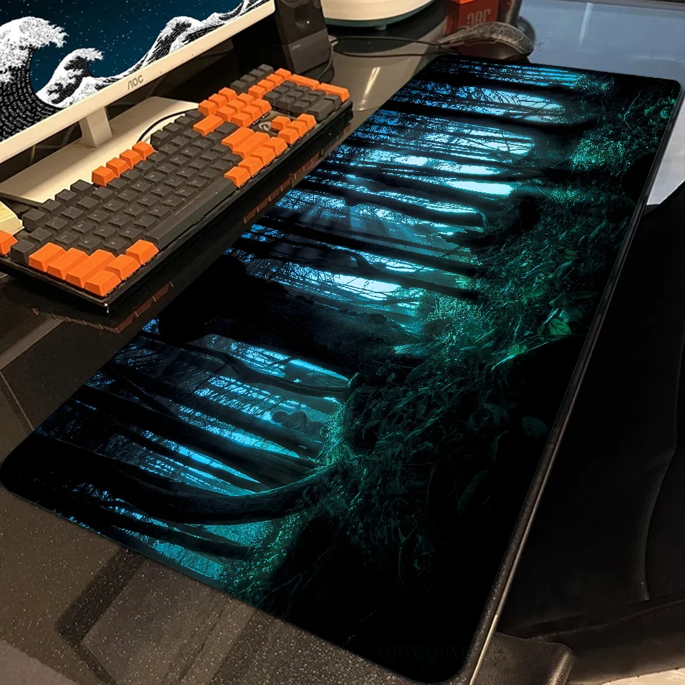 Forest Landscape Mousepad Mouse Mat With Pad gaming accessories Prime Gaming XXL Keyboard Pad Stitch Padding Mat