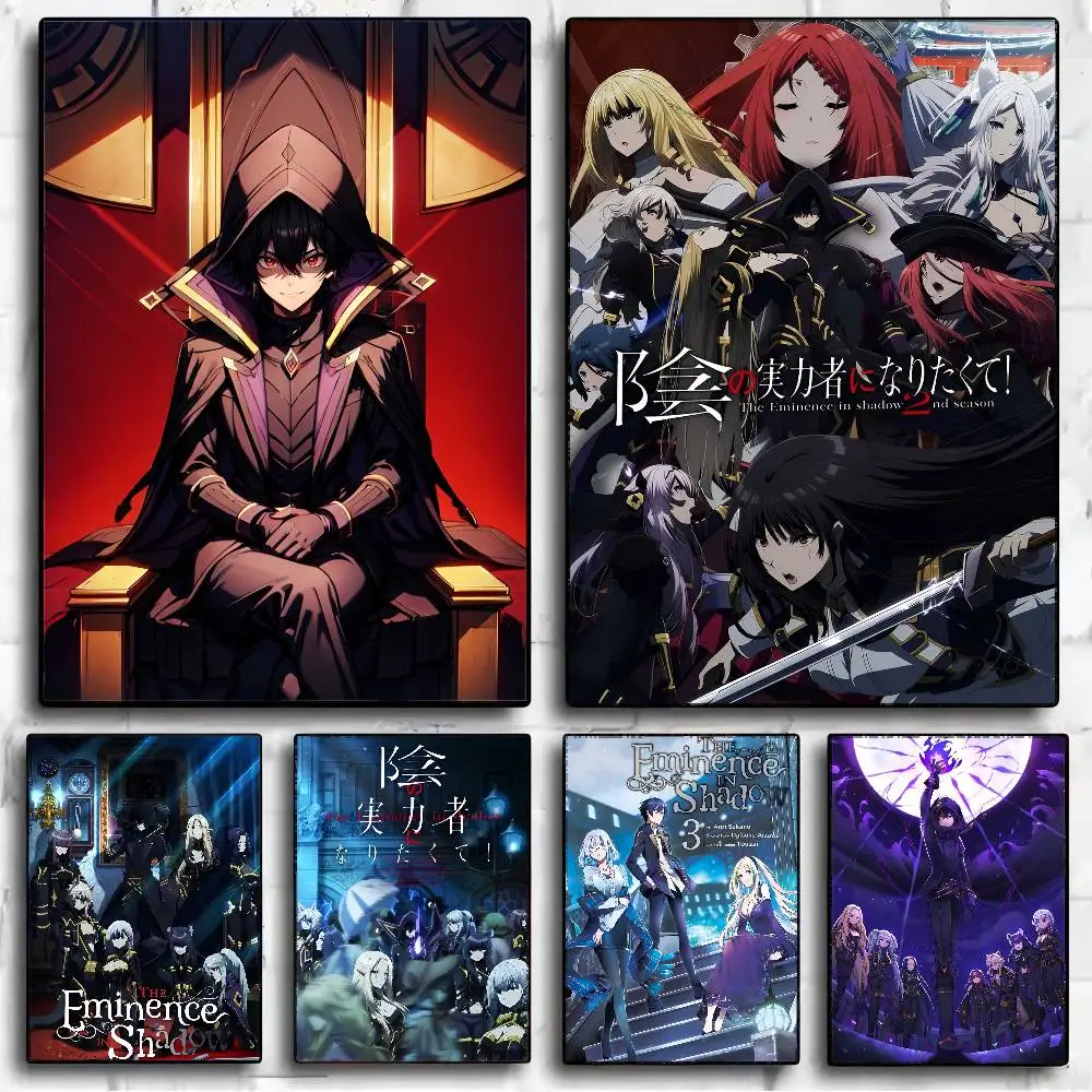 The Eminence In Shadow, klassisches Anime-Poster, wasserfester Papieraufkleber, Kaffeehaus, Bar, Zimmer, Wanddekoration
