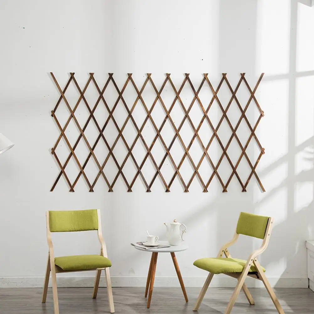 Wooden Trellis Wooden Extendable Trellis for Climbing Plants Adjustable Wall-mounted Indoor Outdoor Garden Decor Panel
