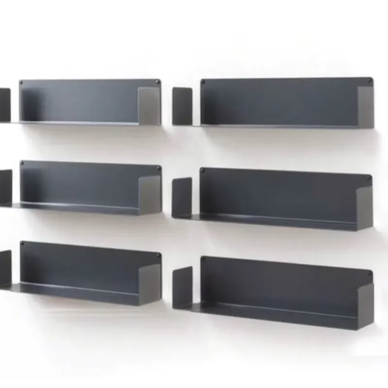 KINNO Modern Wrought Iron Wall Shelf Floating Ledge for Living Room Bedroom Sofa TV Background Partition Decorative Hanging