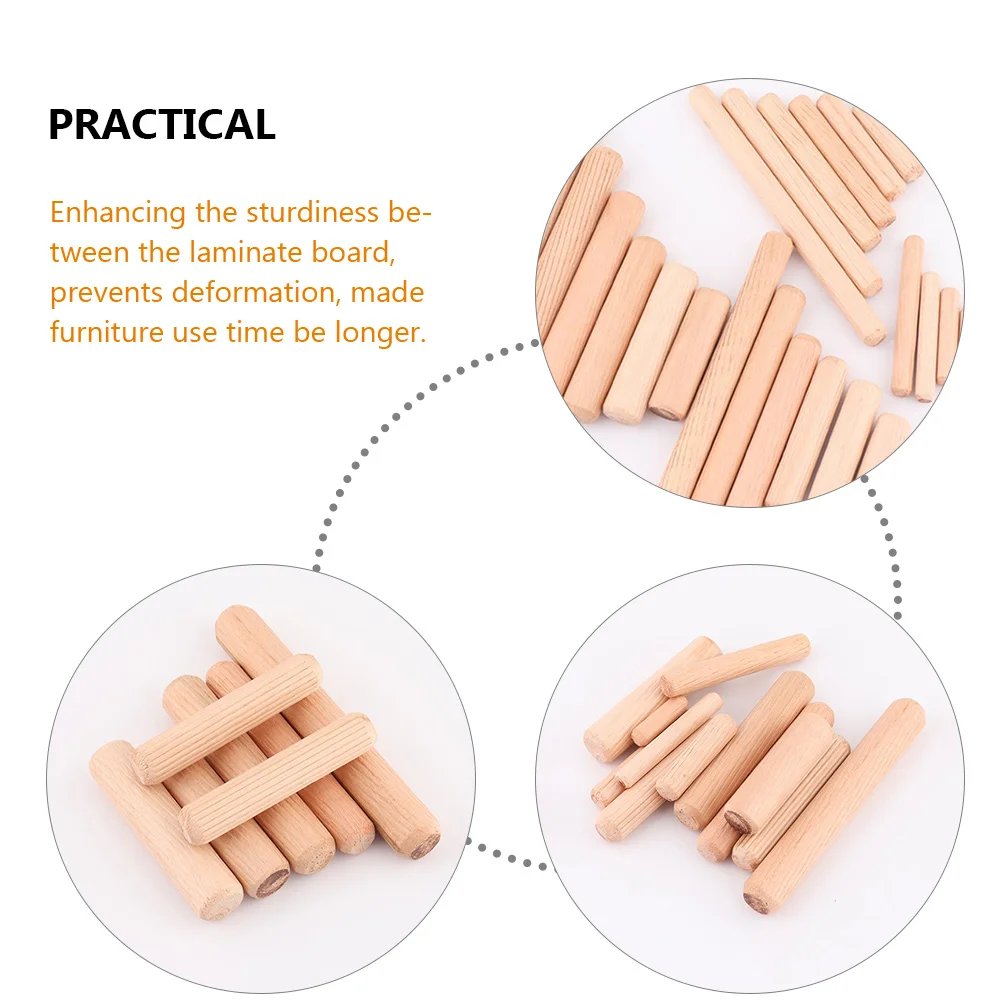 

400 Pcs Dowel Dowels For Crafting 6x30 8x30 10x30 12x40 Furniture Repair Craft Sticks DIY Projects Wood Pegs Rods