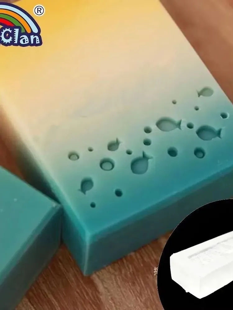 Cute fish group handmade soap stamp making sea pattern natural transparent Diy natural organic glass soap making seal chapter