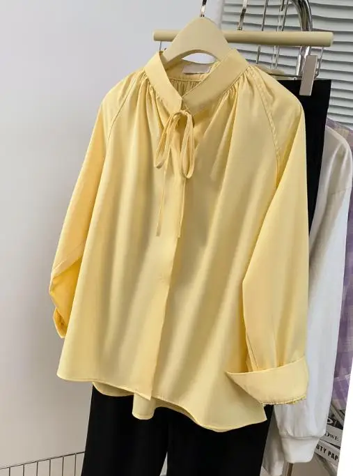 

Women's Clothing 2025 Autumn Winter Leisure Vacation Solid Color Long Sleeved Jacket Shirt Solid Color Minimalist Casual Shirt