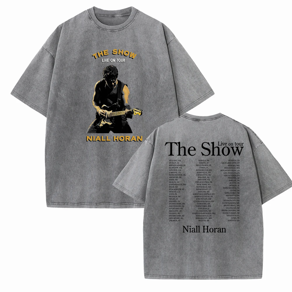 Niall Horan The Show Tour 2024 Vintage Harajuku Summer Unisex O-Neck Short Sleeve Cotton T-Shirts