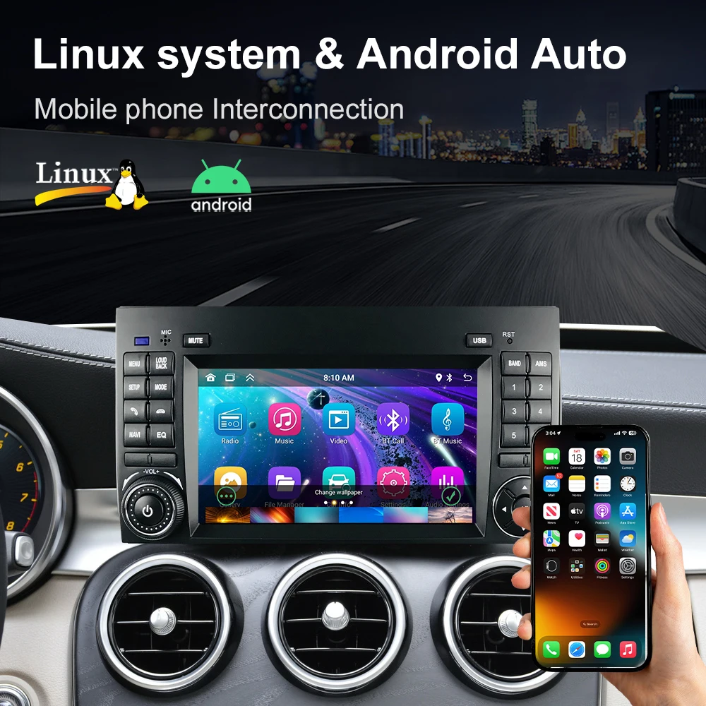 For Mercedes Benz B200 B150 B170 A180 A160 Car Multimedia Player 7 Inch Large Touch Screen Car GPS Navigation Reverse View