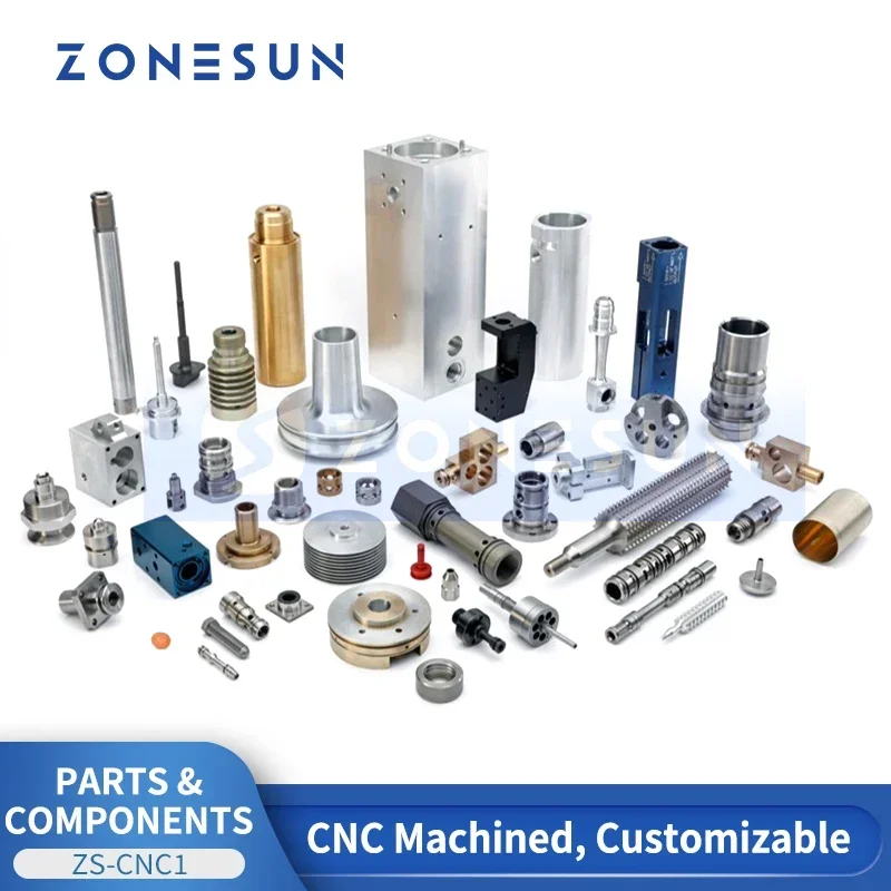 Torno de alumínio usinado protótipo de peças CNC personalizadas Zonesun ZS-CNC1