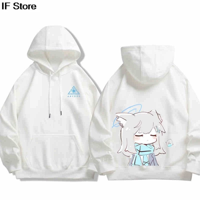 اليابان أنيمي الأزرق الأرشيف الرسوم المتحركة هوديس تأثيري بلوزات y2k ملابس رجل إمرأة هوديي Harajuku صبي فتاة هوديس