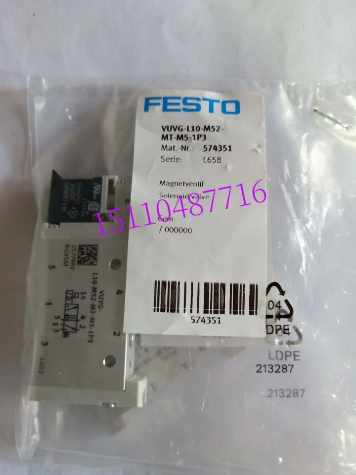 

Festo FESTO Solenoid Valve VUVG-B14-B52-ZT-F-1T1L 573484 In Stock