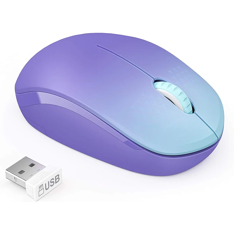 Seenda 2.4Ghz USB Cordless Mouse Mini Cute Office Silent Optical Portable Mice For Laptop Computer PC Mac Vista Tablet Windows