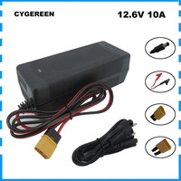 12.6V 10A Lithium Battery Fast Charger 12V 12 Volt XT60 Connector For 3S 12 Volt Li ion Solar System RV Bateria Charger