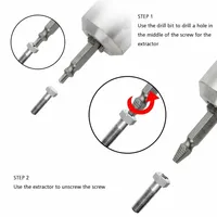 6PCS HSS Damaged Screw Extractor 2-12mm Speed Out Drill Bits Set Double-headed Broken Bolt Remover For Removing Broken Screws