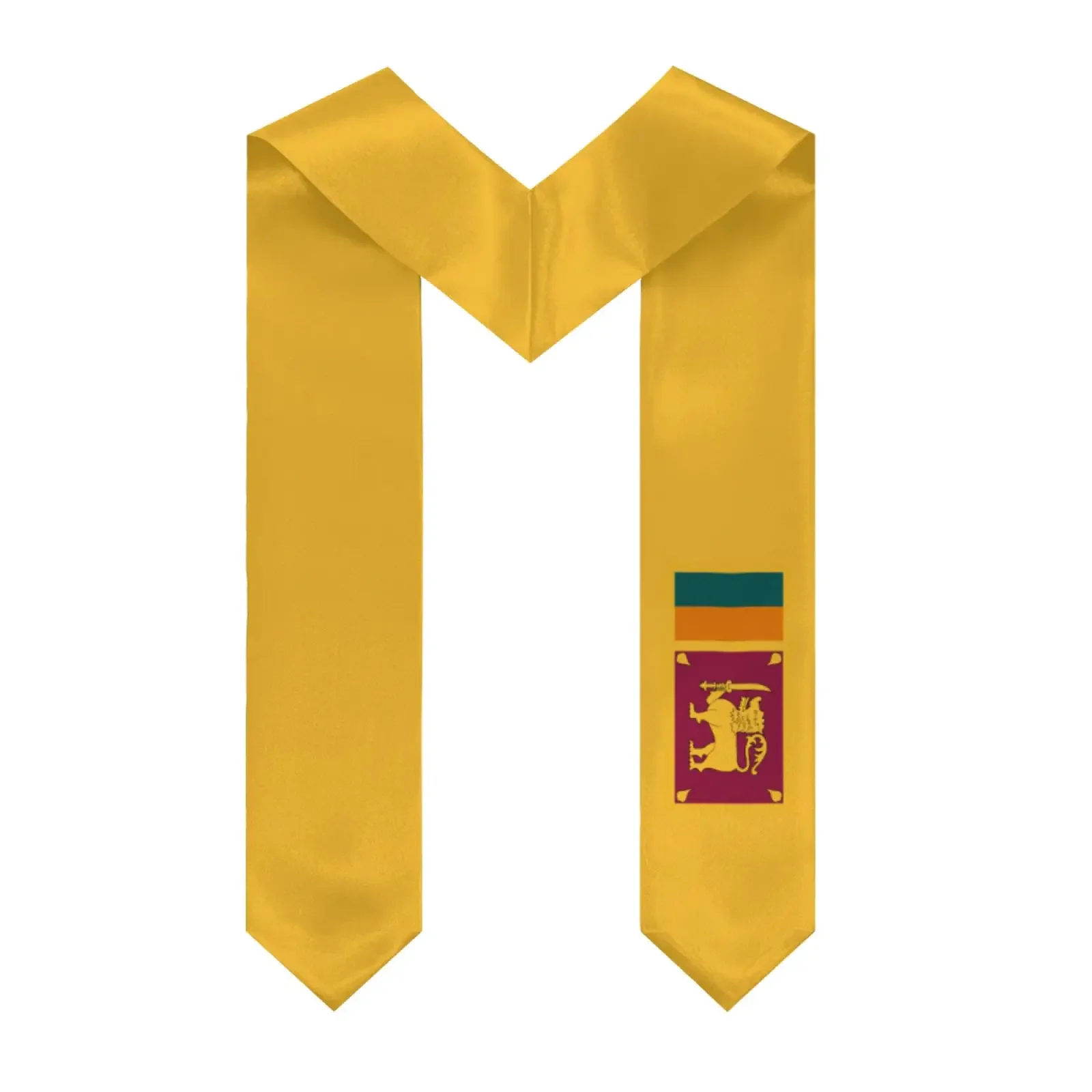 Sri Lanka Flag Graduation Stole Shawl Sash Honor For Study Aboard International Students