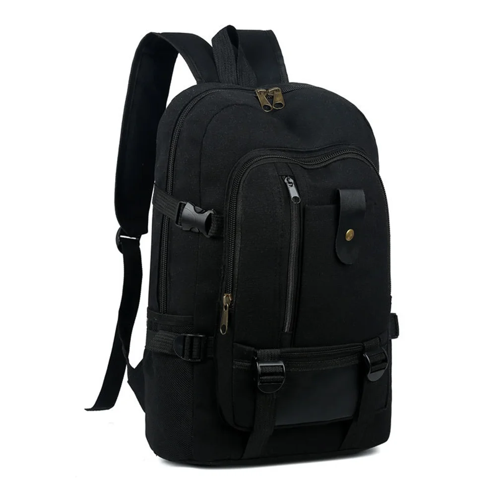 Bolsa de montanhismo mochila para homens lona grande capacidade mochilas escolares ao ar livre viagem acampamento saco computador