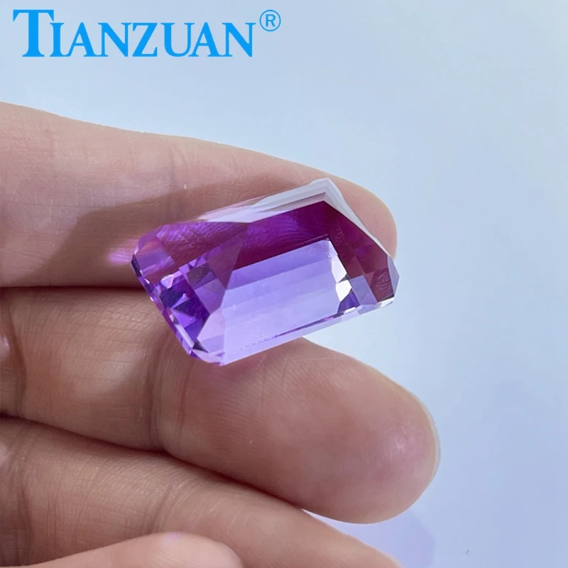 26.97ct Natural Amethyst Intense Purple Color Octagonal Shape Brilliant Cut Loose Gem Stone with GRC Certified