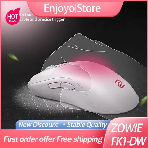 ZOWIE FK1‑DW Grey Special Edition 2.4G 4K Wireless Gaming Mouse 55g Driver‑Free Low‑Profile Esports Mouse for CS FPS PC Gaming