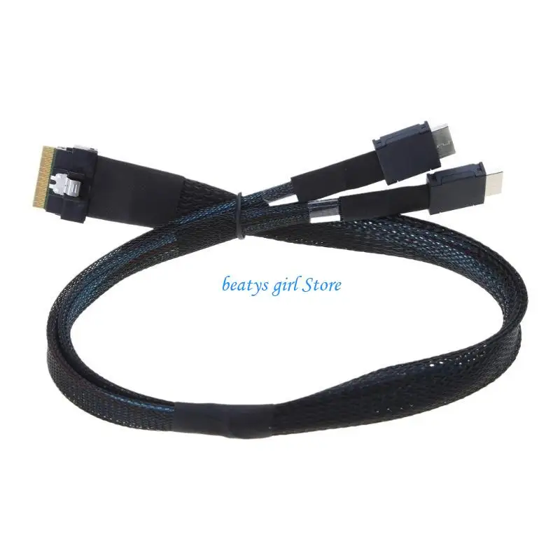 

C7AB SlimSAS SFF-8654 8X to Oculink SFF-8611 4X 4ix2 Cable for Fast Data Transfer in Research and Finance Applications