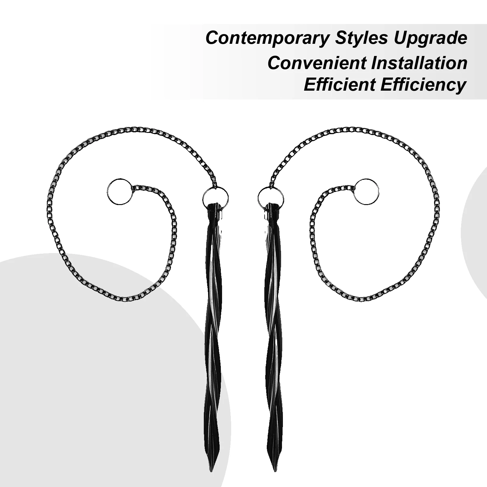 

Rain Chain Stake Outside Downspout Accessories 2 Pieces Rain Chain Stake for Gutter Drainage System House Garden Shed Gazebo