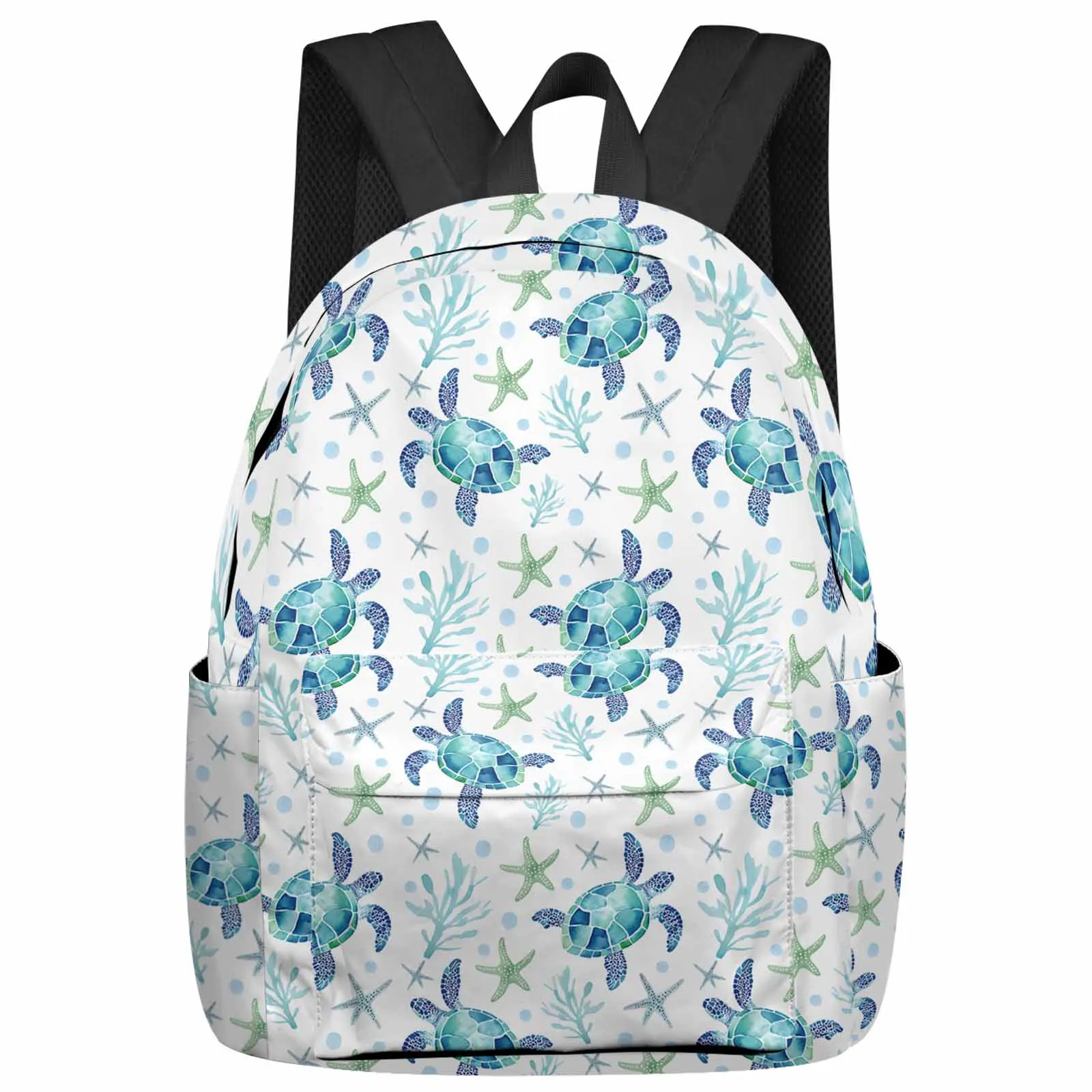 

Ocean Coral Watercolor Starfish Backpack School Bags for Teenagers Students Laptop Bag Women's Casual Travel Backpack