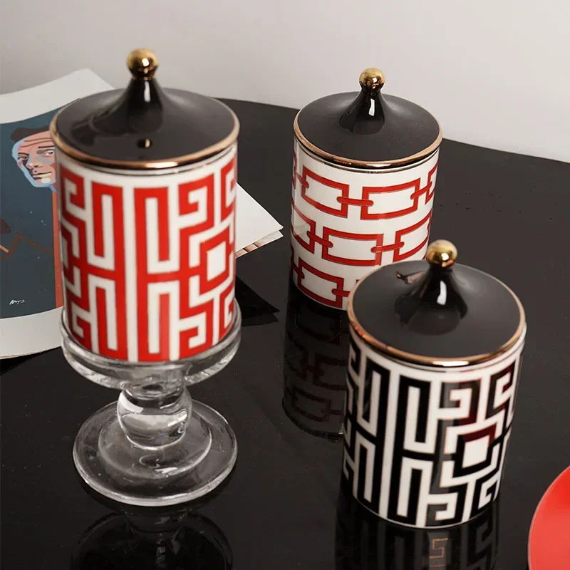 

350ML Geometric Aromatherapy Candle Jar With Lid Storage Jar Candy Jar Wedding Birthday Gift Desktop Ornaments Home Decoration