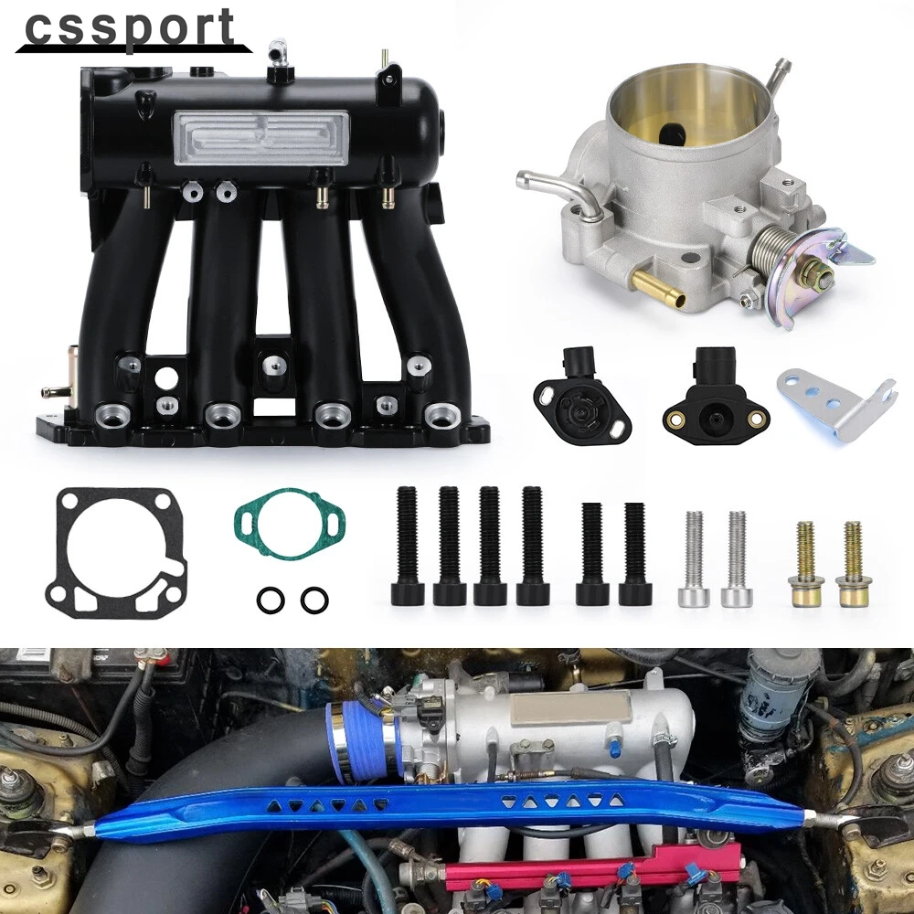 

D15 D16 D Series Intake Manifold +70mm Throttle Body For Honda Civic CRX DEL SOL