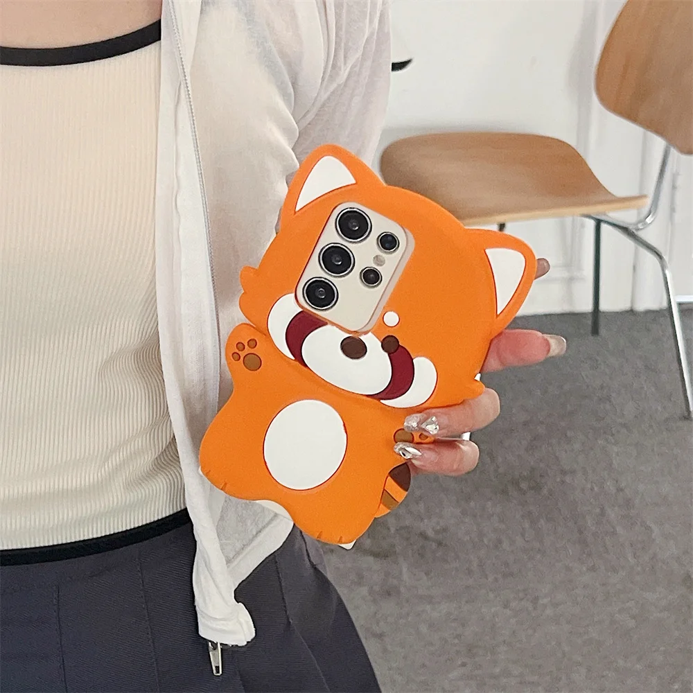 Cute Plump Red Panda Paw Print Phone Case for iPhone 17 Pro Max Squishy Soft Silicone Protective Cover for iPhone 16 15 14 13
