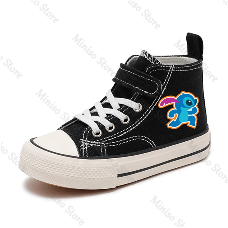 Canvas Children Print Sport Boys scarpe da Tennis Kids Girls Lilo Stitch Girl High-top Disney Casual Cartoon comfort Shoes