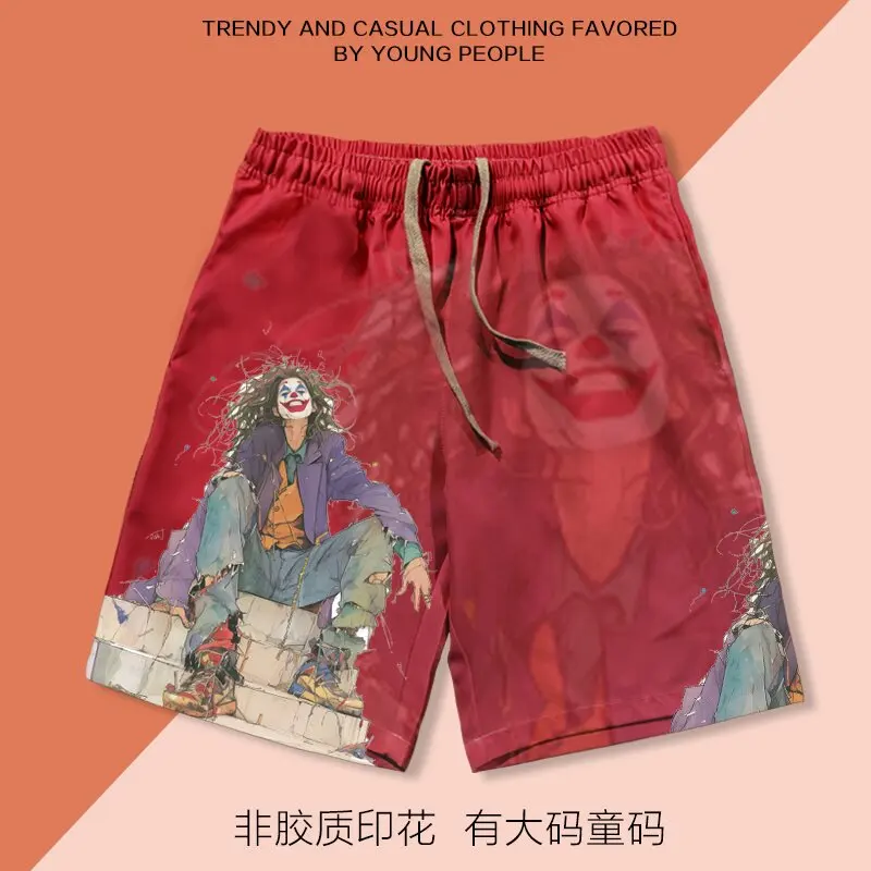 Adult and Children's Crazy Aesthetic Clown Joker 3D Printed Loose Casual Sports Vacation Beach Shorts