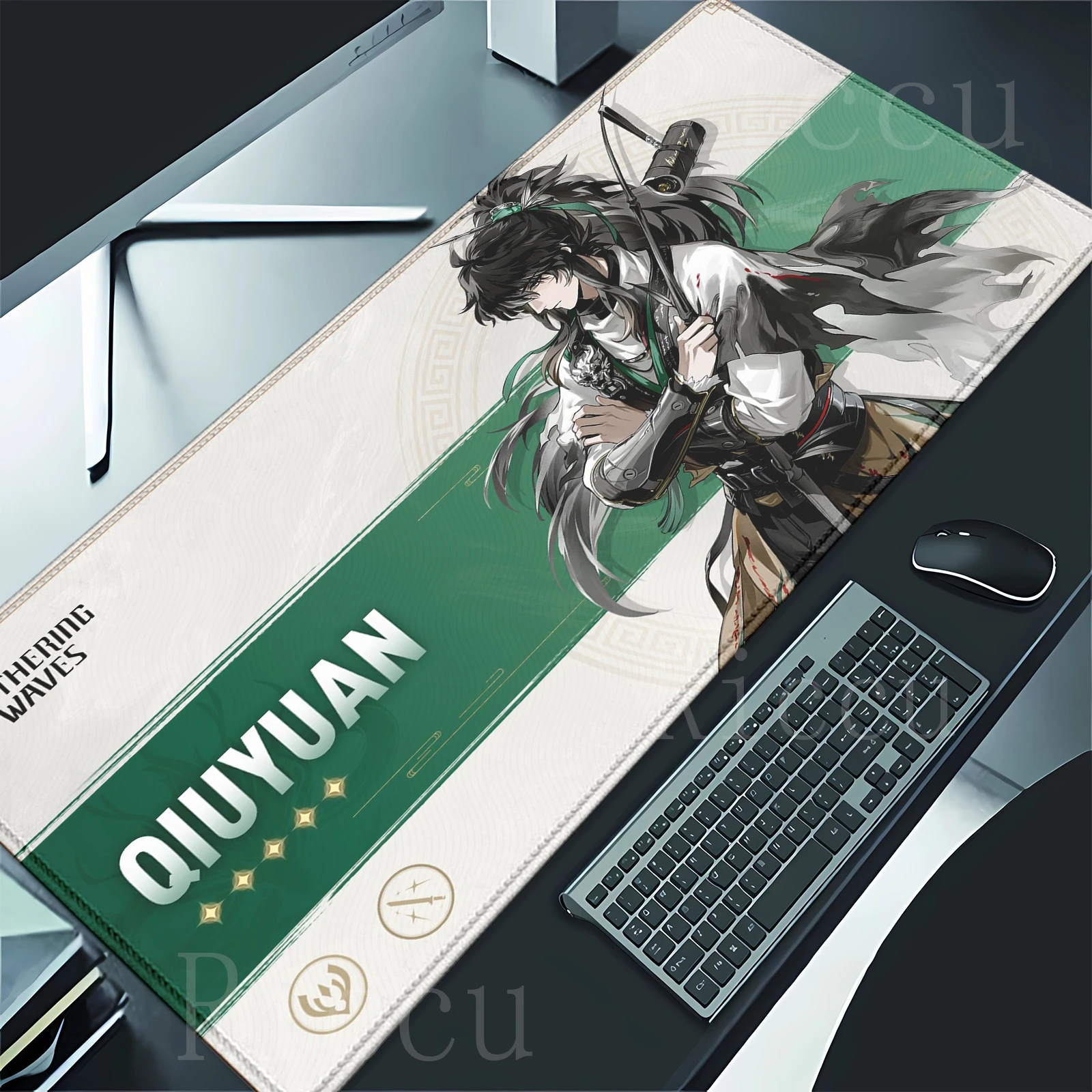 

Wuthering Waves Qiuyuan HD Mouse Pad XXL Gaming Computer Gamer PC 400x900mm Keyboard Desk Mat Non-Slip Rubber Laptop Mouse pads