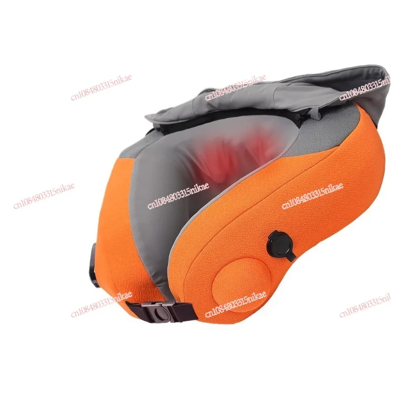 

Inflatable U-shaped Electric Massage Pillow Cervical Support, Travel-Portable, for Home and Shoulder-Neck Massage