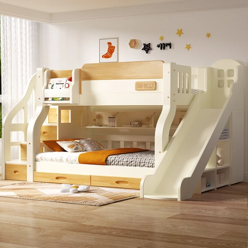 

Upper and lower beds Solid wood children's High and low beds Adult bunk Mother and child Upper