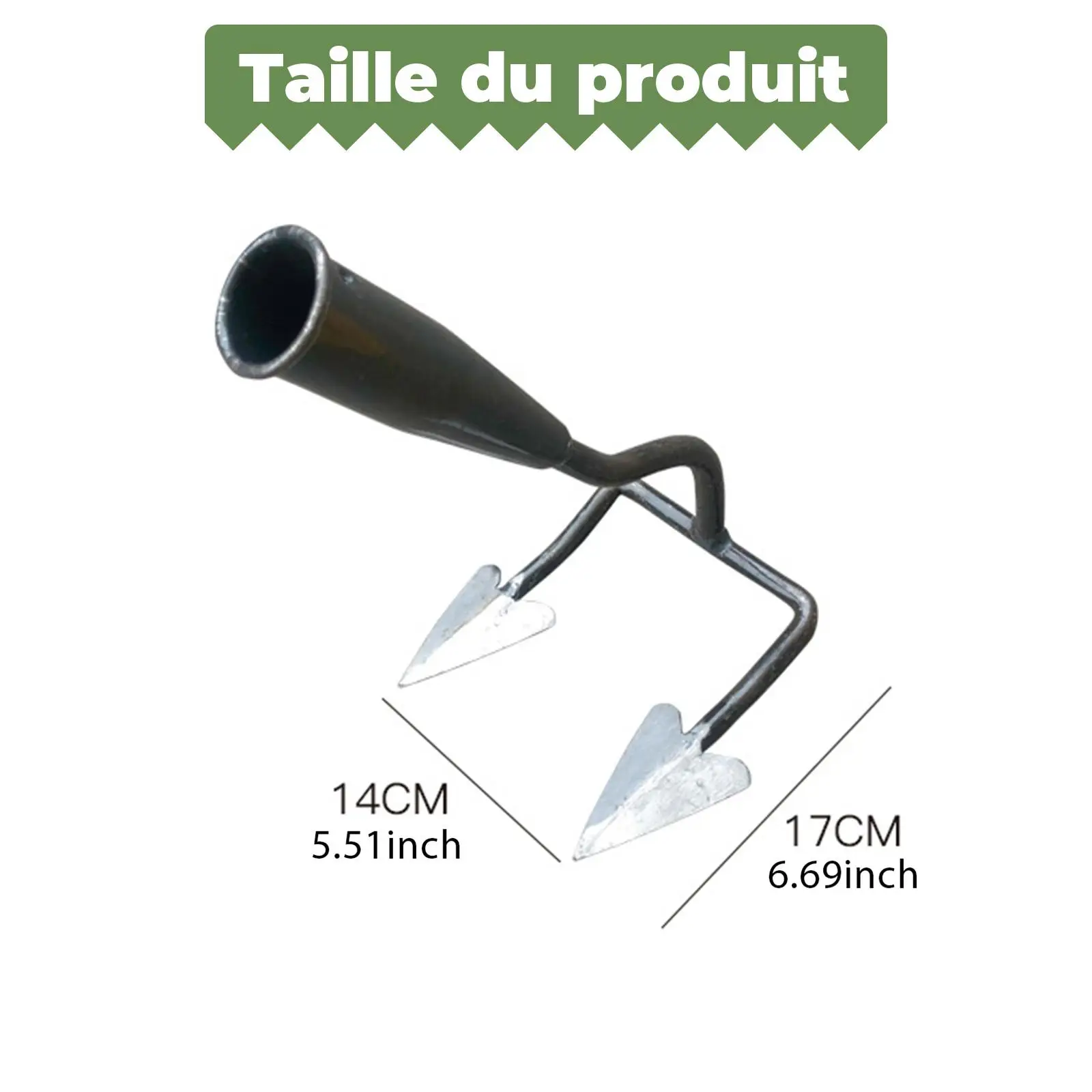 Weeding Hoe Hand Tool Manganese Steel Durable Manual Garden Equipment for Loosening Soil and Removing Garden Weeds