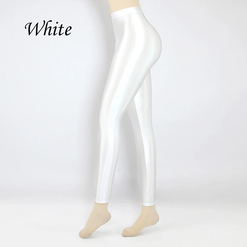 Fashion Sexy Glossy Yoga Fitness Pants Tight Gym Ballet Dance Pants For Women Solid Color Yoga Leggings Trousers Sports Pants